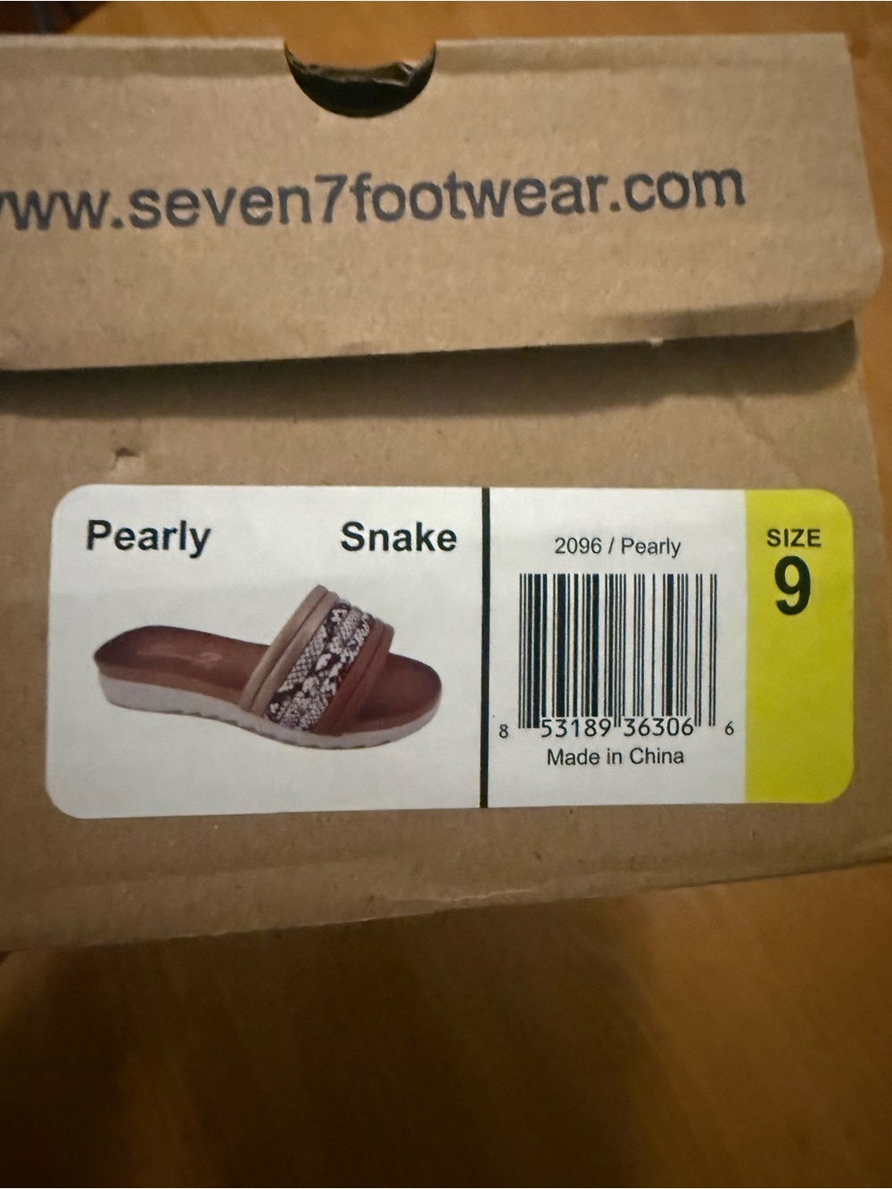 Seven7 Pearly Snake Slide Sandals - Brown